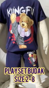 SET BAJU BUDAK PLAYSET BUDAK LELAKI 100% COTTON BRAND SUSHMI SET BAJU SIANG BOYS CLOTHING SET SELUAR PENDEK BUDAK
