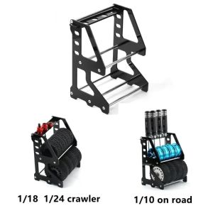 Wheel Tires Rack Tire Storage Rack for 1/10 On-Road Racing Rally Drift Car Tamiya Kyosho 1/18 1/24 RC Crawler Car TRX4M SCX24