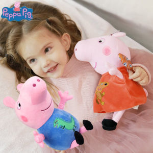 ของแท้ 30 ซม./11.8in Peppa Pig George พ่อแม่ตุ๊กตายัดไส้ตุ๊กตาของขวัญของเล่นหมูหน้าแรกตกแต่งห้องวันเกิดวันหยุดของเล่นเด็กของขวัญ