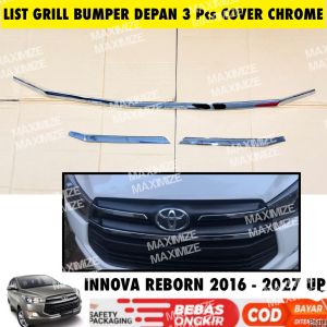 List Grill Bumper Atas Depan All New Innova Reborn 2016 2022 2025 2026 2027 Cover Chrome