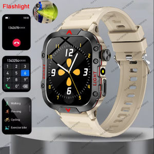 2025 New Military Smart Watch Men Outdoor Sport Fitness Tracker Health Monitoring 2.01Inch Bluetooth Calls Waterproof Smartwatch