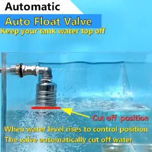 Sincecu 304 SS Float Valve 1/2" 3/4" Auto Shut Off Waterproof Automatic Water Level Control Valve for Water Tank