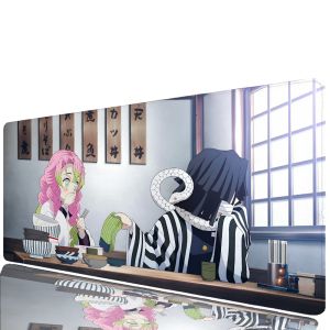 Bandai | 1pc Demon Slayer Kanroji Mitsuri Floor Mat Mouse Mat Desk Mat With Pad Gaming Accessories Prime Gaming XXL Keyboard Pad Padding