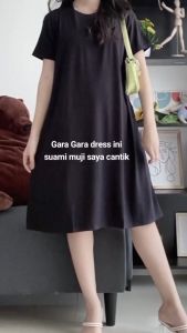 midi dress polos dress harian pakaian wanita