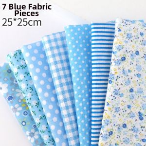 Handmade Patchwork DIY  Small Flower Cotton Linen Fabric 