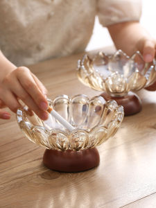 แก้วคริสตัลไม้สีน้ำมันสไตล์ย้อนยุค แก้วบุหรี่ขนาดเล็ก ตกแต่งห้องนั่งเล่นสไตล์อเมริกัน ชิ้นส่วนตกแต่งระดับไฮเอนด์