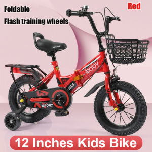 【TOP SALE+Best Sellers】Foldable Kids Bike For Kids Children Bicycle Portable Outdoor Bike For 2 to 9 years old 12/14/16/20 inches Auxiliary Wheels Learning Bike Kid Bike Kids Bicycle for 2 to 8 years old Bike for Kids Learning Kids Bike