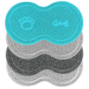 Pet dogs and cats feeding and drinking mats pure paw fish bone pattern dishes non-slip placemats easy to clean cushions