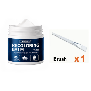 LOORSAN Leather Recoloring Balm White Shoe Repair Cream 35G Scratch Restorer Color Renewal Paste For Sneakers Bags Furniture