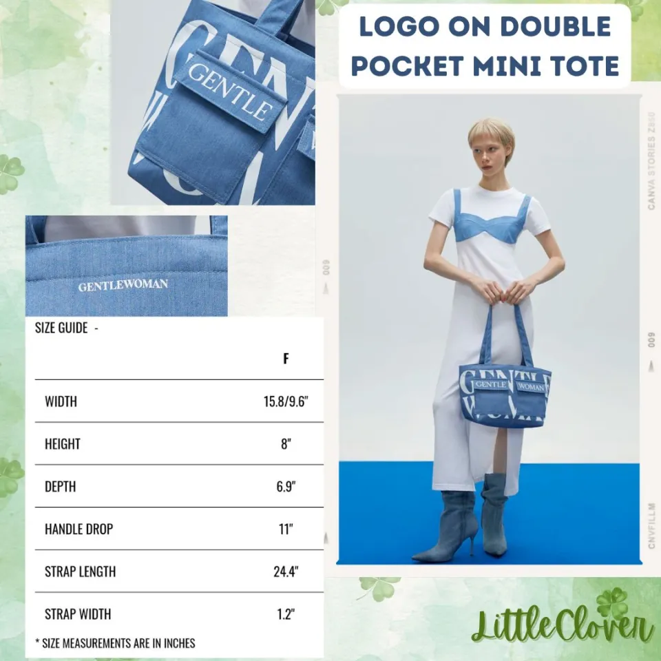 ONHAND (NEW)! GENTLEWOMAN LOGO ON DOUBLE POCKET MINI TOTE