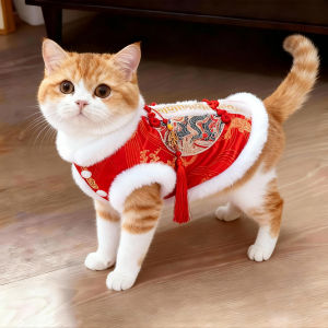 Petone dOrage | Warm Embroidered Cat Winter Clothes