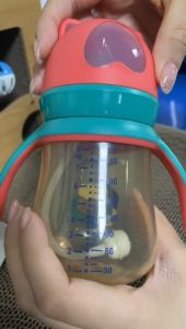 Minitutu Botol Susu Untuk Bayi PP Bahan Cocok Untuk 6+ Bulan 240ml 300ml Dengan Sedotan dan Sippy BPA Free