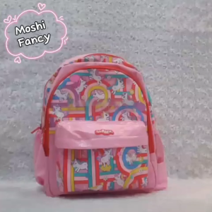 Tas Ransel Unicorn / Tas Gendong Anak Perempuan Girl / Tas Sekolah Ransel Unicorn Rainbow / Junior Blast Unicorn - Tas Ransel Huruf M
