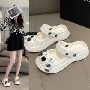 Giày Đế Dày Mùa Hè Cho Nữ Giày Đi Biển Mary Jane Thời Trang Đa Năng Giày Lười EVA Đế Cao Su Thoải Mái Thường Ngày