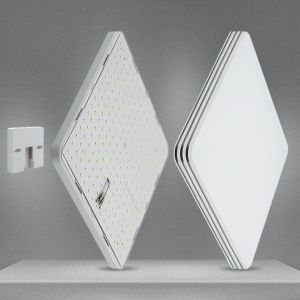 LCMKR LED ไฟเพดาน 24W-48W ไฟขนมปัง โคมไฟติดเพดานทรงกลม สแกวร์ ห้องนอน ห้องนั่งเล่น