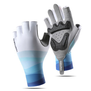 Lightweight Half Finger Bike Gloves Breathable Sun Protection Anti-Slip Shock Absorption Touch Design for Cycling Fishing Outdoo