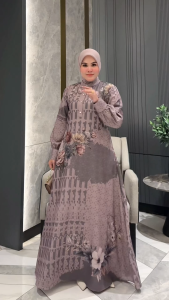 BELIFI | Rosamira Floral Dress by Malaaya Gamis Wanita Premium Motif Abstrak Floral