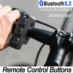 Kebidumei | Motorcycle Handlebar Control Remote Button Media Controller Steering Wheels Switch For Helmet Headset Earphone Music Player