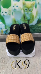 Sandal 11cm Selop Wedges Import Model Terbaru