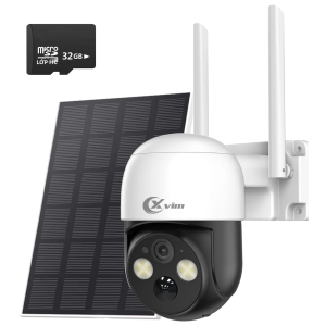 Camera An Ninh Năng Lượng Mặt Trời XVIM 4MP Không Dây WiFi PTZ Ngoài Trời Với Tầm Nhìn Ban Đêm Màu Sắc Phát Hiện Chuyển Động Người Âm Thanh Hai Chiều & Thông Báo Đẩy Qua Ứng Dụng