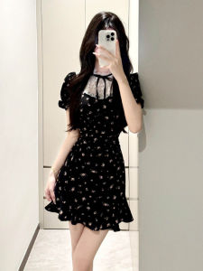 CHANGTONG | Floral Tea Dress For Petite Body Shaping Slimming Elegant Summer Wear