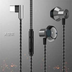 Gaming Wired Headphones for Black Shark Phone 5 pro 4S round Hole Type-C Interface Computer Mobile Phone Compatible Half In-Ear