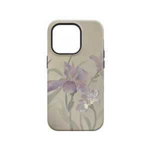 Purple Flower-De-Luce New Chinese Style Suitable for Apple IPhone7/8/X/Xr/11/12/13pro/14/15Promax Creative Feilin Niche Style Stylish Men and Women Classy Sense Chinese Fad Style Phone Case