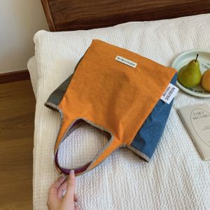 Lightweight Nylon Cloth Bag Female Summer Outing Mummy Work Clothing Handbag Large Capacity Portable Foldable Tote Bag