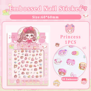 3D/5D Kawaii Stickers Mini Cartoon Relief Nail Stickers Decoration DIY Fashion Embossed Stickers
