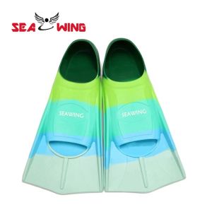Short Silicone Childrens Swimming Fins Free Diving Snorkeling Equipment Professional Training Frog Shoes for Swimming