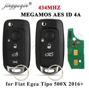 jingyuqin 433.92MHz 4A Chip 2ADPXFI5AM433TX Flip Car Remote Key For Fiat Toro 500X Tipo Crono Egea 2016-2020 3/4BTN Fob Control