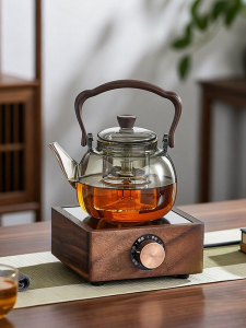 YIHUTEA | Walnut Wood Electric Tea Kettle Set