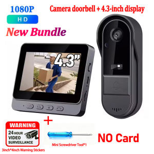 Wireless Doorbell Camera 4.3 Inch Screen Smart 2.4G Video Intercom Camera Inteligente Night Vision For Security Home Apartment