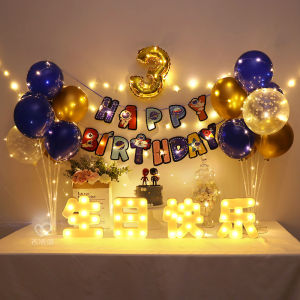 Đèn Bàn Tròn Pha Lê Sáng Bóng Balloons Trang Trí Tiệc Sinh Nhật Cho Bé Gái Và Bé Trai Tuổi Một Quà Tặng Lễ Hội Thủ Công