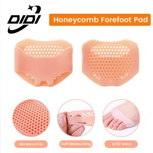 DIDI 1Pair Silicone Soft Silicone Gel Toe Pads Forefoot Metatarsal Pads Pain Relief Orthotics Foot Massage Insoles Anti-slip Soft Protector High Heel Elastic Cushion Soles