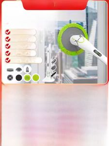 High-Power Wireless Electric Cleaning Brush Long Handle for Tile And Bathroom Use Home Multi-Function Floor Cleaner