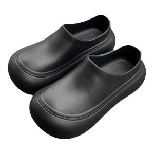 Korean Style Half Slippers Womens Summer Heightening Shoes Waterproof Casual Thick Bottom Big Head Shoes Lazy People Wear