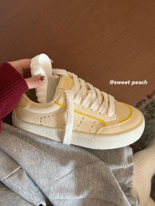 Sweet Peach Planet Niche Womens Slip-On Shoes 2025 New Spring Versatile Retro Thick Bottom Casual White Sneakers