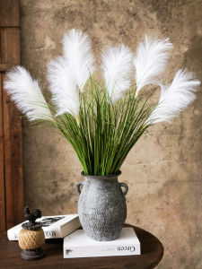 High-End Papyrus Grass Artificial Flowers Table Decorations Dog Tail Grass Fake Flowers Dried Flowers Living Room Dining Table