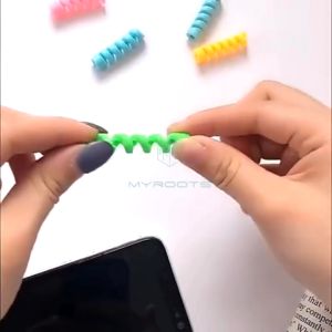 Set pelindung ujung kabel isi 4pcs spiral cable protector 4in1 pelindung kabel spiral MLH