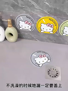 Nắp Đậy Cống Thoát Nước Chống Mùi Hình Mèo Kitty – Miếng Đậy Chống Hôi Nhà Bếp Nhà Tắm WC 2026
