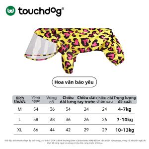 Touchdog | Áo Mưa Chống Thấm Toàn Thân Cho Chó