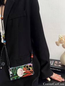 เคสโทรศัพท์มือถือแบบสะพายข้างสร้างสรรค์ ผลไม้ ผัก สายรัดปรับได้สำหรับ Apple 16Pro OPPO Findx8 สายโซ่ Pura80 สำหรับ Xiaomi 15 Ultra Nova14