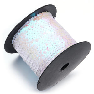 100 Yards Round Flat Sequins Shiny Color Paillettes Strings for Sewing Accessories Wedding Crafts DIY Clothing Party Decoration