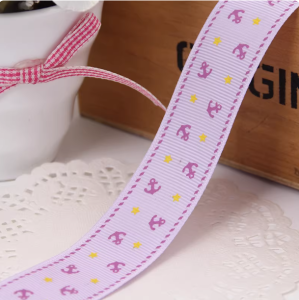 Hot Sale 7 Color (2 Meters/Lot) 1 (25mm) Grosgrain Ribbon Printed Sea Anchor Series Ribbon Gift Decoration Supplies Ribbons