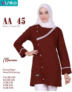ATASAN ALNITA AA 45 MAROON KAOS JUMBO 045