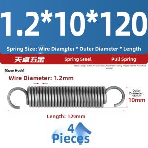 TIANZHUOJINSHU | High-Elasticity Custom Tension Spring Stainless Steel Galvanized Extension Spring