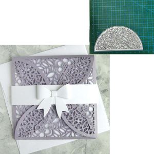 Khuôn Cắt Kim Loại Hình Trái Tim Ren Dùng Cho Thủ Công Giấy Làm Nổi Tạo Khuôn Thép Carbon Trang Trí Thiệp Chúc Mừng Dao Cắt Dụng Cụ Đục Lỗ