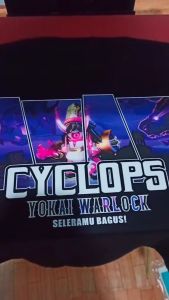 GG T-Shirt CYCLOPS Collector skin Yokai Warlock Mobile Legends Kaos Custom Katun Slim-fitting Combed Distro
