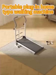 Folding home fitness treadmill stainless steel load-bearing 280KG 0-15 ° slope adjustment shock absorption and buffering lifting mechanical treadmill without installation